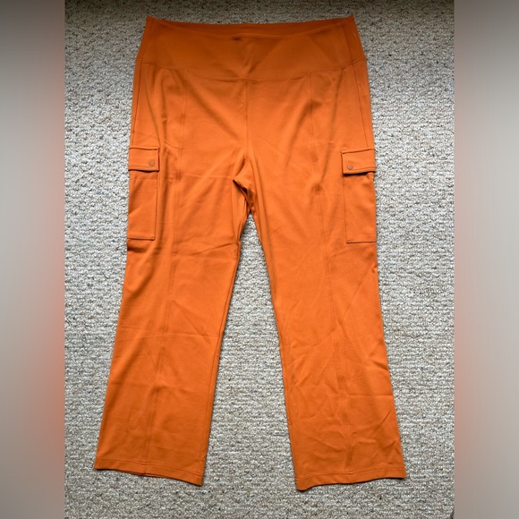 ✨ ATHLETA ✨ Orange DELANCEY Straight Cargo Pant Size 2X - Picture 2 of 16